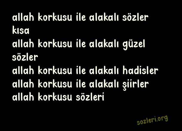 Allah Korkusu