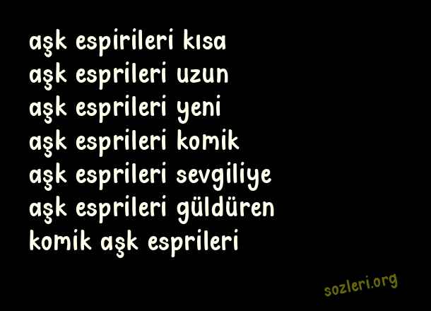 Aşk Espirileri