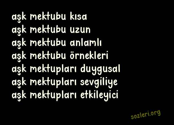 Aşk Mektupları
