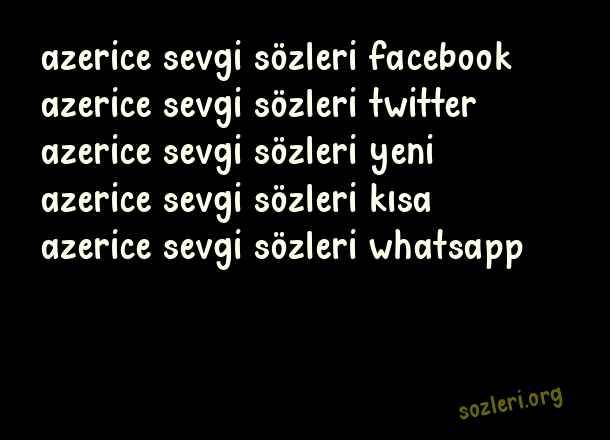 Azerice Sevgi