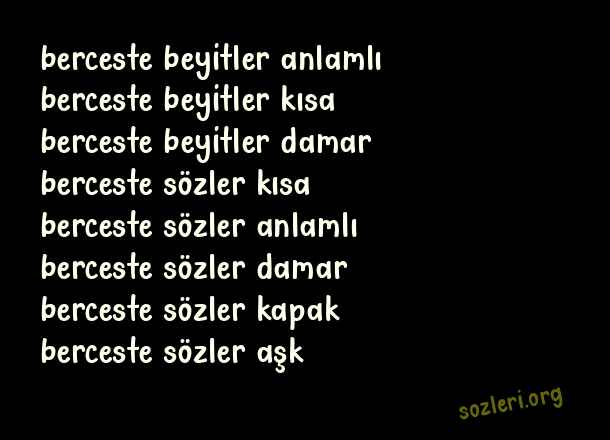 Berceste Beyitler