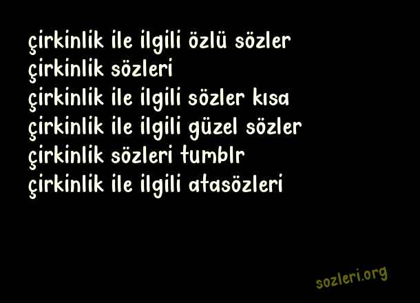 Çirkinlik