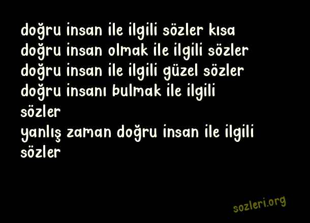 Doğru İnsan