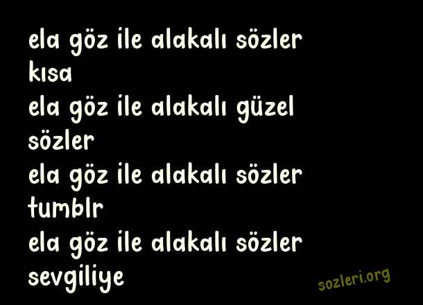 Ela Göz