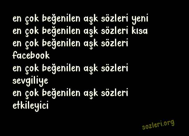 En Çok Beğenilen Aşk