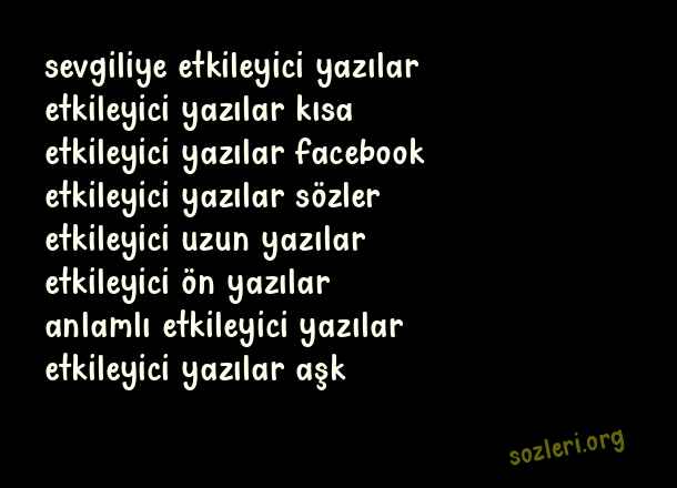 Etkileyici Yazılar