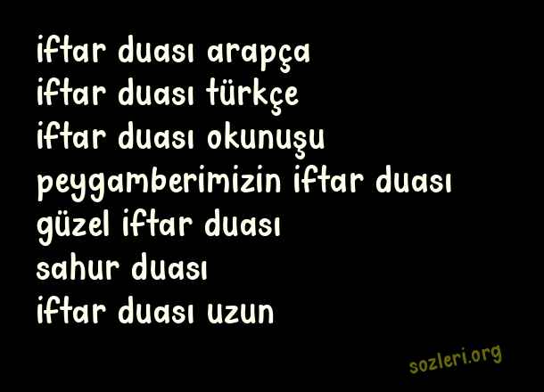 İftar Duaları