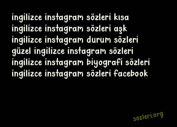 İngilizce İnstagram