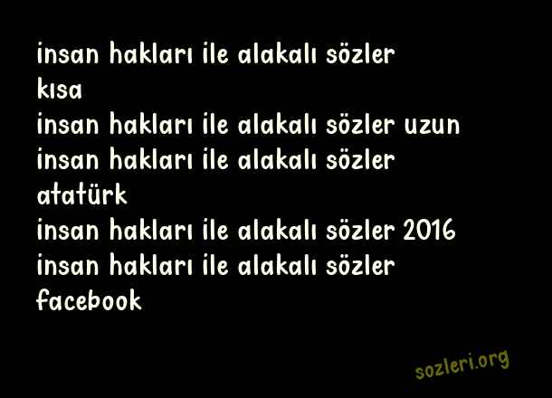 İnsan Hakları