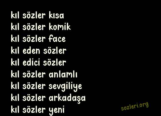 Kıl Sözler
