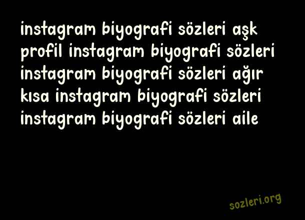 Kısa İnstagram Biyografi