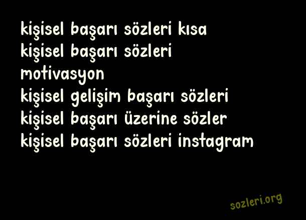 Kişisel Başarı