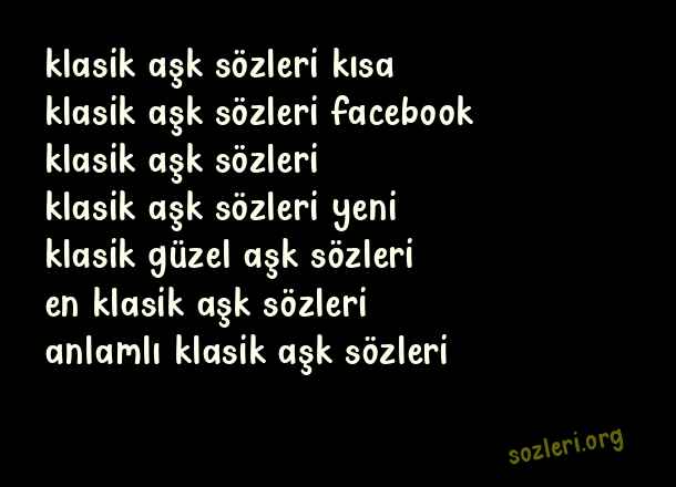 Klasik Aşk