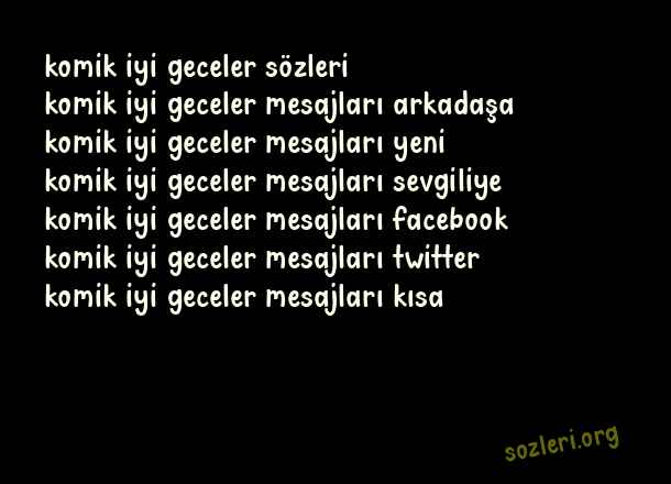 Komik İyi Geceler