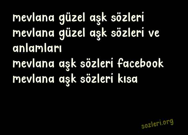 Mevlana Aşk