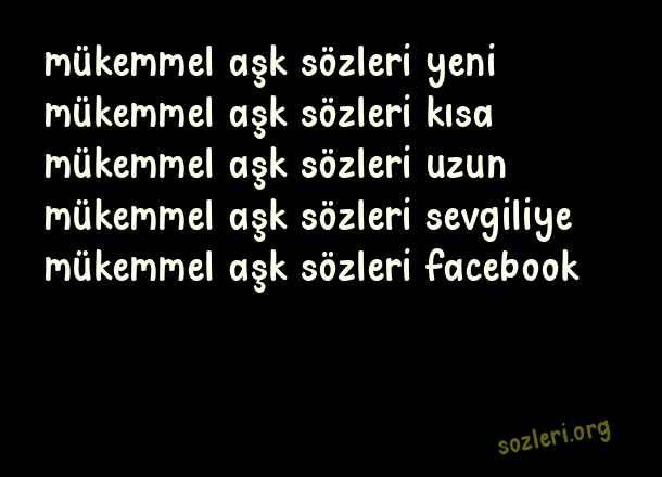 Mükemmel Aşk