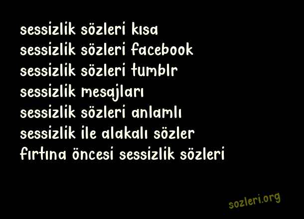 Sessizlik