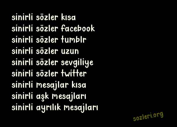 Sinirli Sözler