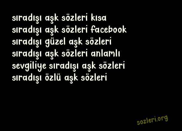Sıradışı Aşk