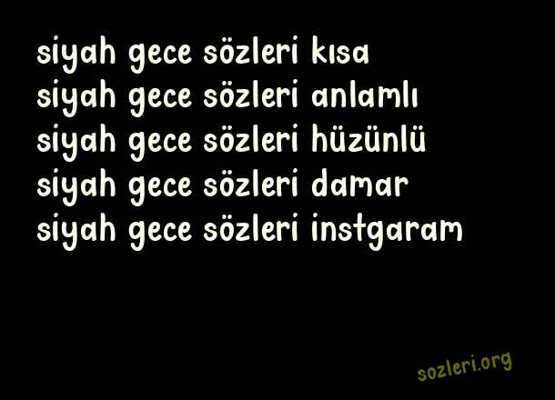 Siyah Gece