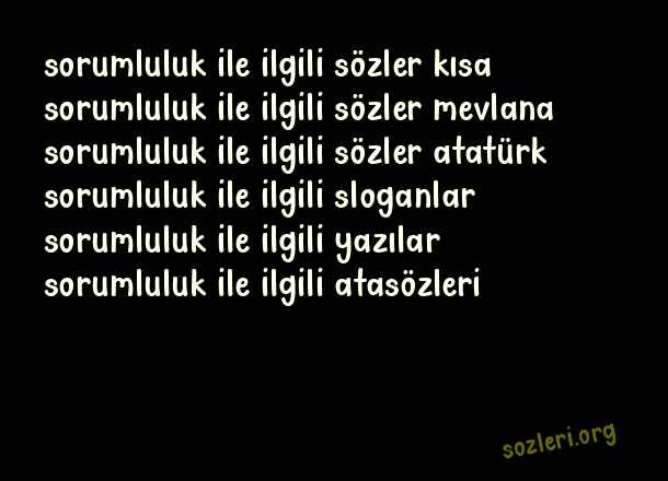 Sorumluluk