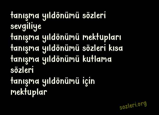 Tanışma Yıldönümü