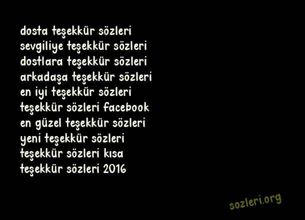 Teşekkür