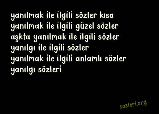 Yanılmak