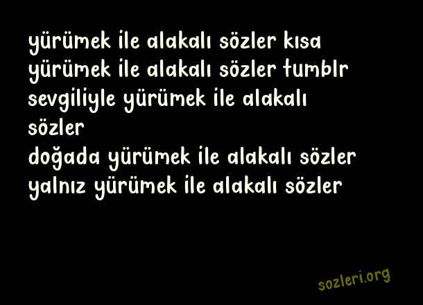 Yürümek