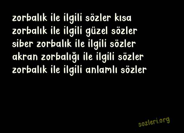 Zorbalık